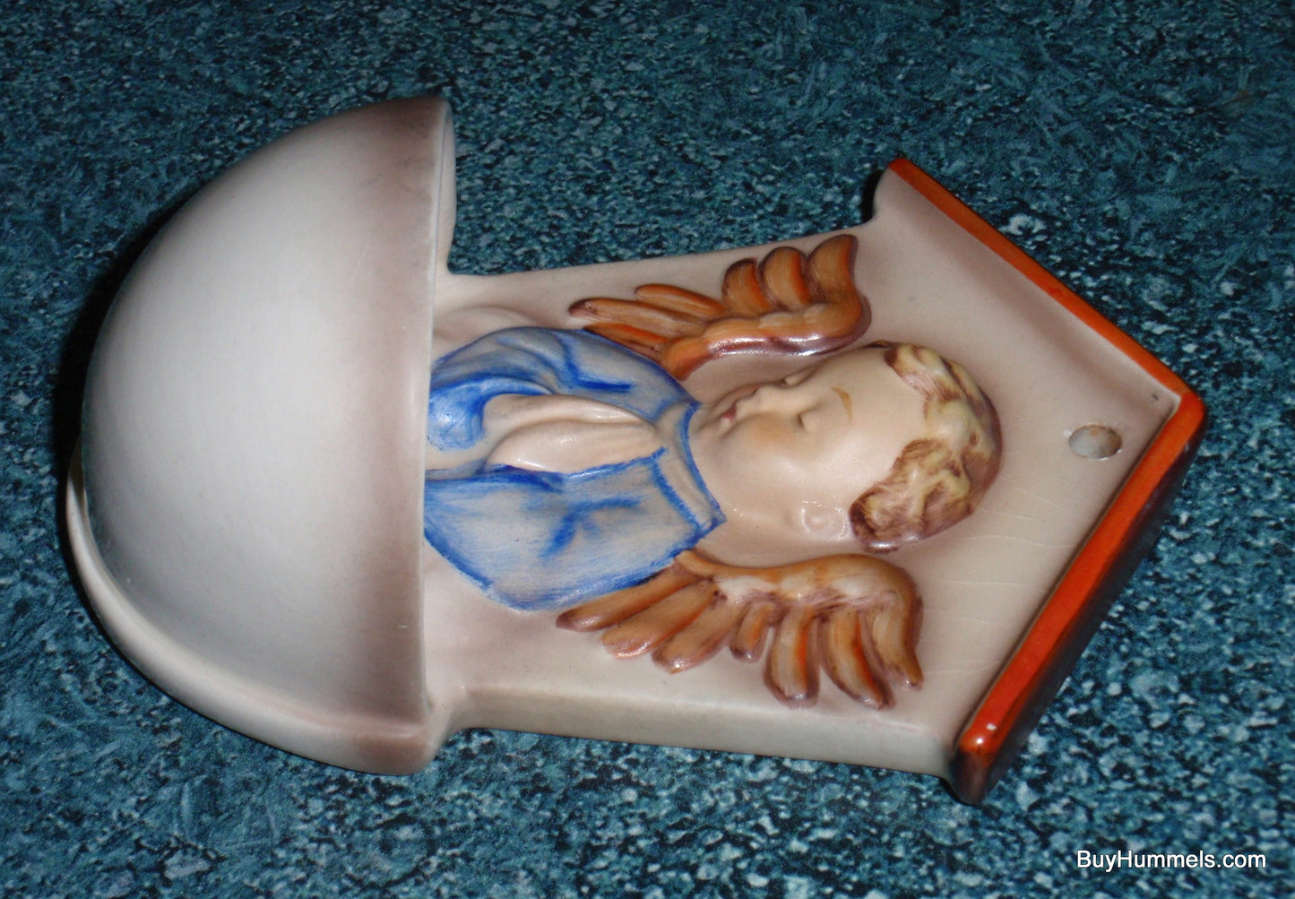 "White Angel Font" Goebel Hummel Holy Water Font #75 - Angelic Prayer (4-1/2")