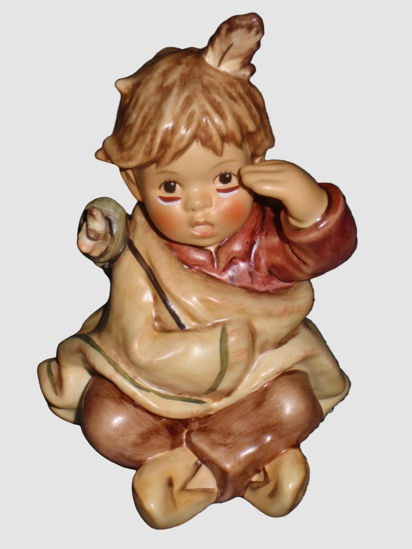 Goebel Hummel American Wanderer #2061 - Boy in Native American Attire - Helmut Fischer Master Sculptor - Millennium Collection TMK-8 Figurine