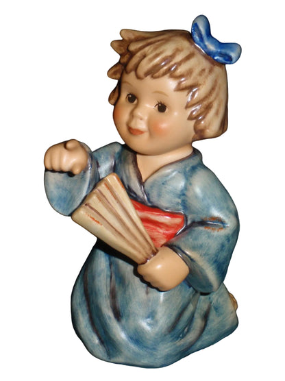 Goebel Hummel Asian Wanderer #2063 - Girl in Kimono with Fan - Helmut Fischer Master Sculptor - Millennium Collection TMK-8 Figurine