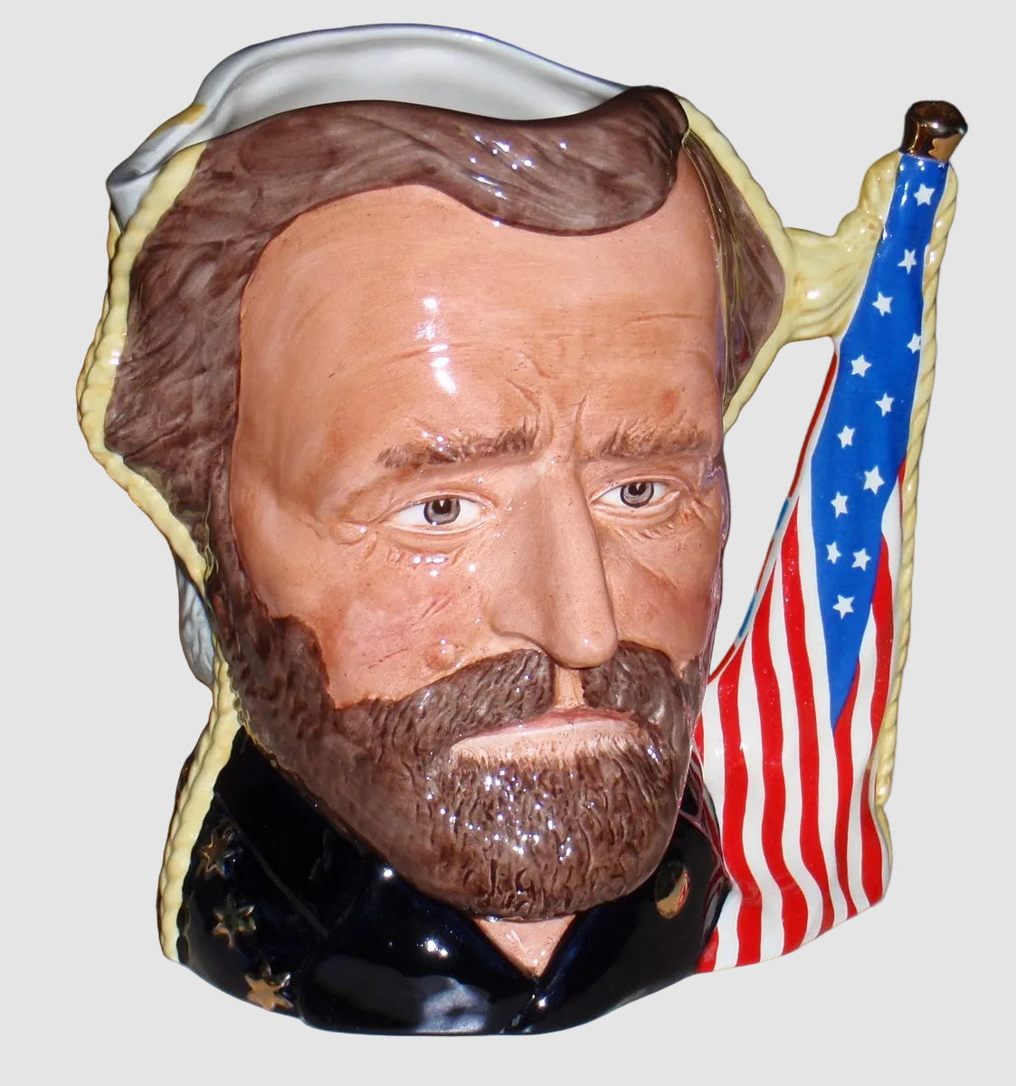 "The Civil War: Ulysses S. Grant & Robert E. Lee" Royal Doulton Character Jug D6698 (7")