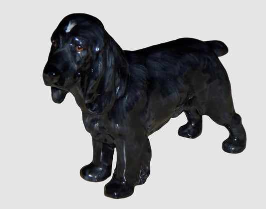 "Cocker Spaniel" Royal Doulton Black Dog HN 1021 Lucky Star Of Ware (5")