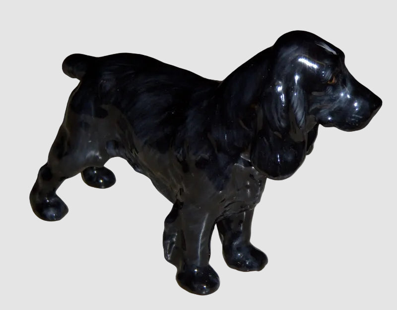 "Cocker Spaniel" Royal Doulton Black Dog HN 1021 Lucky Star Of Ware (5")