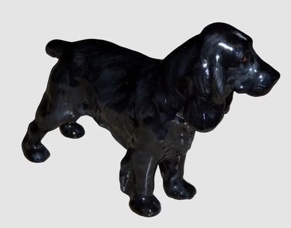 "Cocker Spaniel" Royal Doulton Black Dog HN 1021 Lucky Star Of Ware (5")