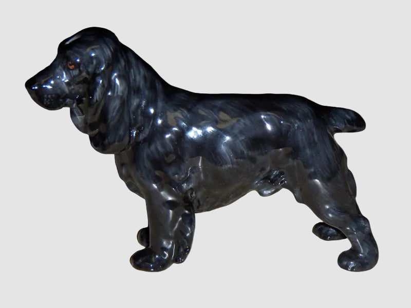 "Cocker Spaniel" Royal Doulton Black Dog HN 1021 Lucky Star Of Ware (5")