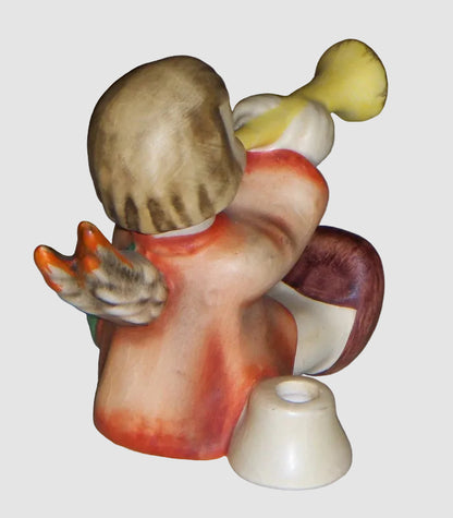 "Joyous News" Hummel Angel Figurine With Trumpet Candle Holder #40 (2.5" x 3")