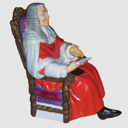 Royal Doulton The Judge Figurine HN 2443 Legal Profession Vintage England Porcelain Seated Magistrate