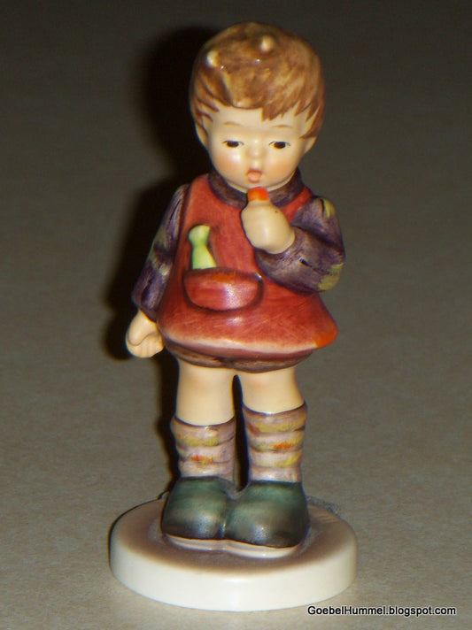 "Delicious" Goebel Hummel Figurine #435 3/0 - Little Boy With Sweet Treat!