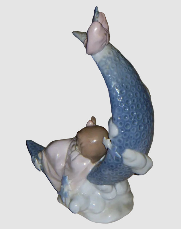 "Heaven's Lullaby" Lladro Figurine #6583 - Girl Sleeping on Moon (8")