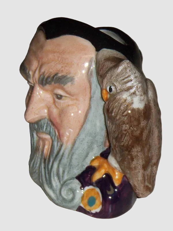 "Merlin" Royal Doulton Character Toby Jug D6543 - Miniature Version (2.5")