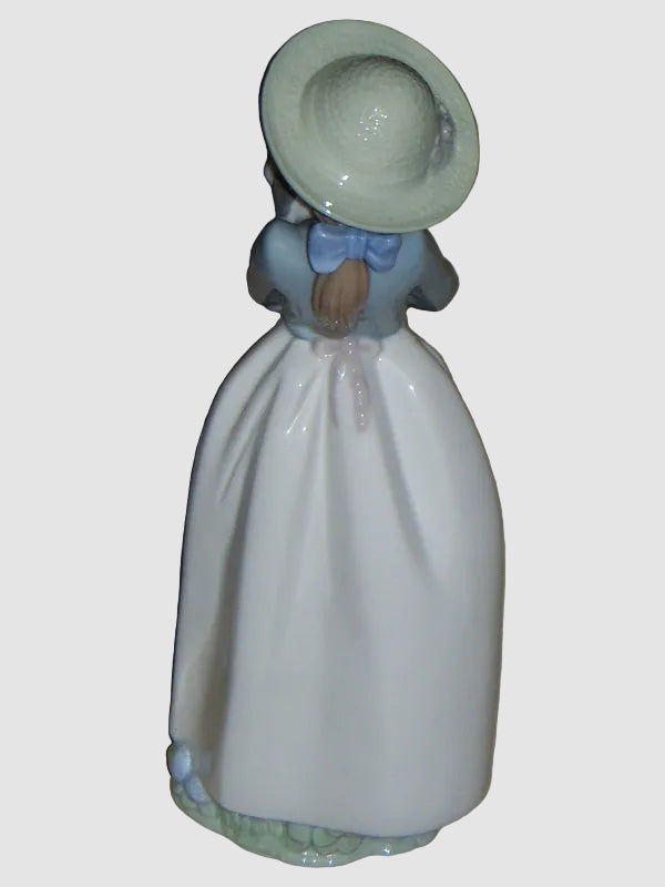"What An Armful" Lladro Nao Figurine #1156 - Girl With Puppies (10")