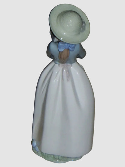 "What An Armful" Lladro Nao Figurine #1156 - Girl With Puppies (10")