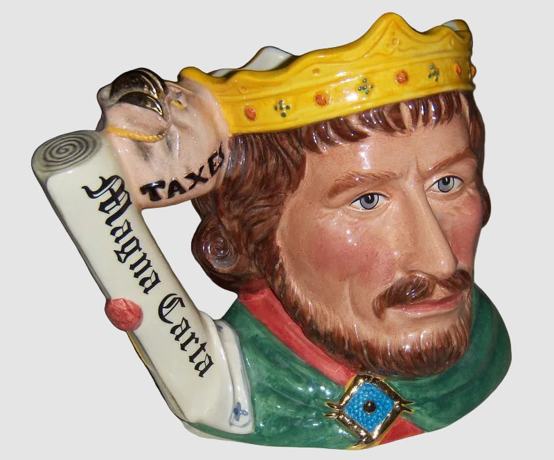 Royal Doulton King John Character Jug D7125 Large Limited Edition Toby Jug Magna Carta Crown Vintage England Porcelain