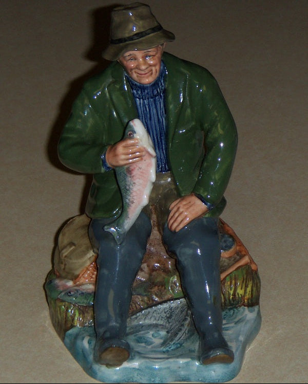 "Good Catch" Royal Doulton Figurine HN 2258 - Fisherman (7")