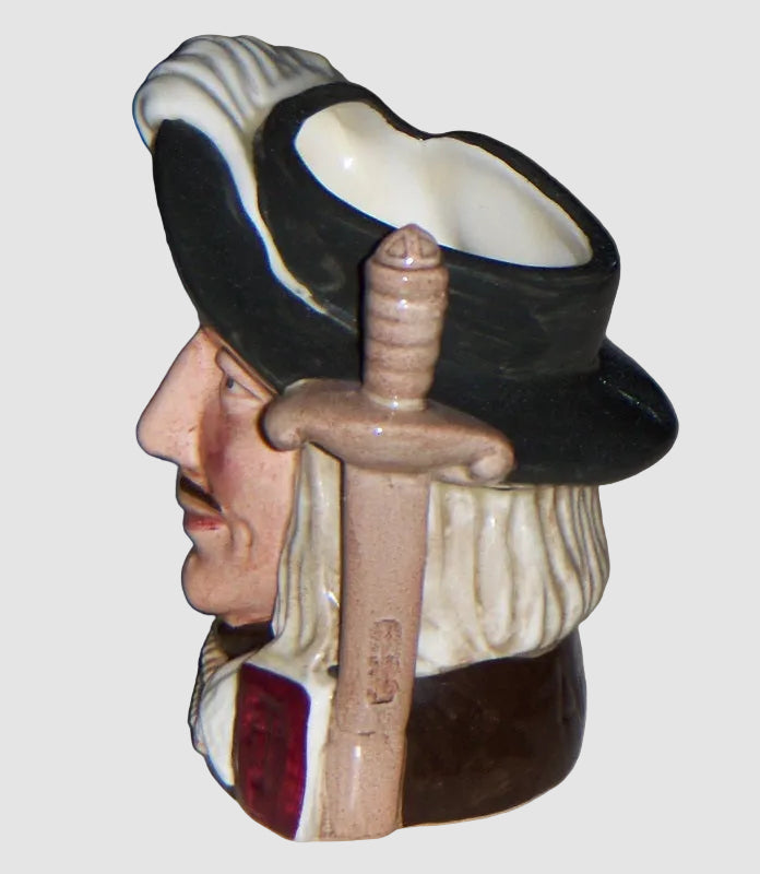 "Aramis" Royal Doulton Character Toby Jug D6454 - Medium (4")