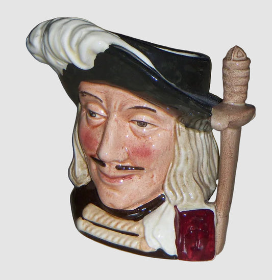 Royal Doulton Aramis Character Jug D6454 Medium Three Musketeers Sword Handle Literary Hero Vintage England Porcelain Bone China