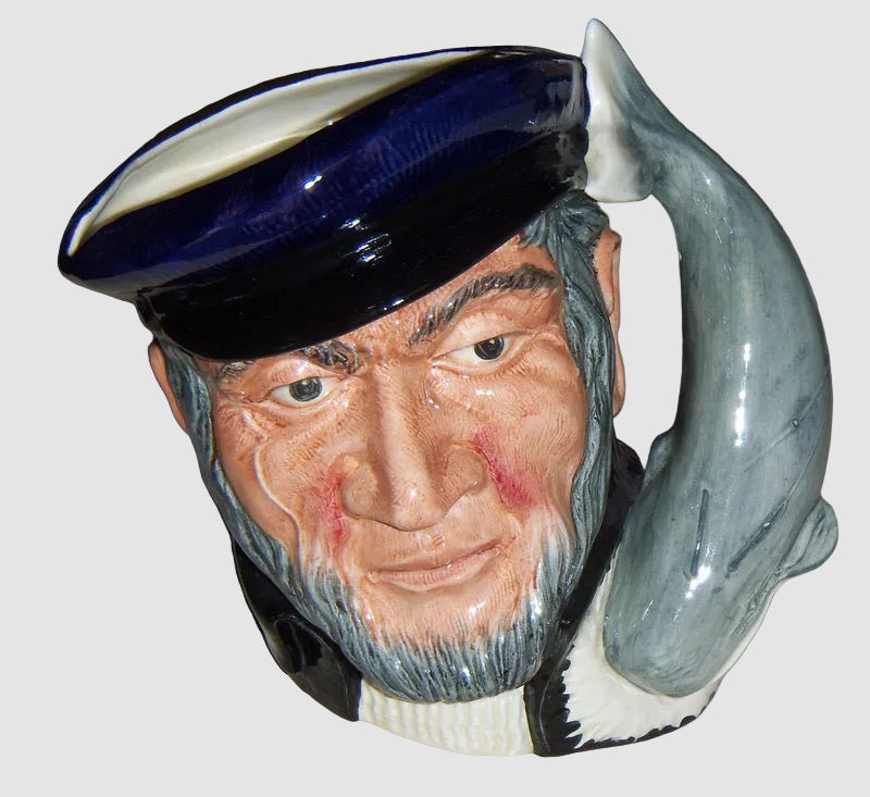 "Captain Ahab" Royal Doulton Character Toby Jug D6500 - Large (7")