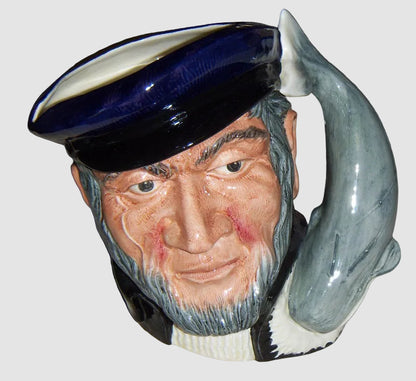 "Captain Ahab" Royal Doulton Character Toby Jug D6500 - Large (7")