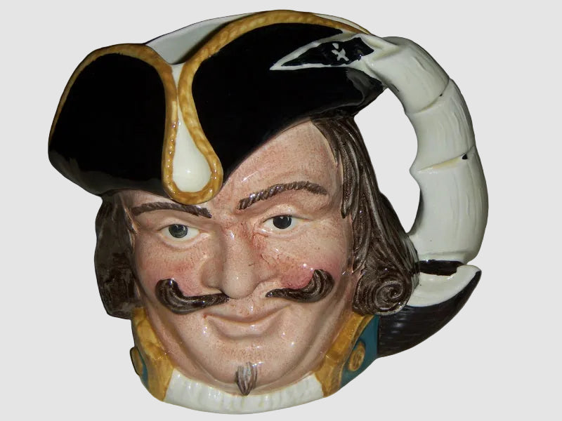 Royal Doulton Captain Henry Morgan Character Jug D6467 Large Pirate Ship Handle Toby Jug Vintage England Porcelain Bone China