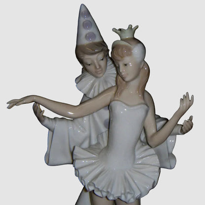 Lladro Carnival Couple Figurine 4882 Pierrot Ballerina Dancing Salvador Furio Vintage Spain
