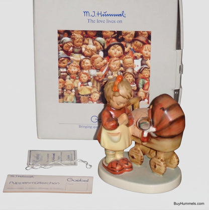 Goebel Hummel Doll Mother Figurine 67 TMK6 Puppenmütterchen Arthur Moeller Girl Baby Carriage Pram Original Box COA Vintage Germany Porcelain