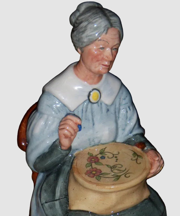 "Embroidering" Royal Doulton Figurine HN2855 - Grandmother (7.5")