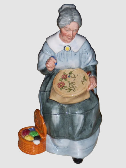 "Embroidering" Royal Doulton Figurine HN2855 - Grandmother (7.5")