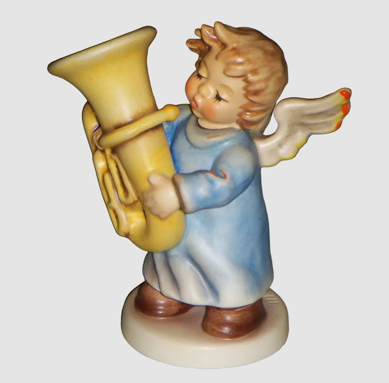 "Heavenly Hubbub" Goebel Hummel Figurine #2096/P - Angel With Tuba (4")