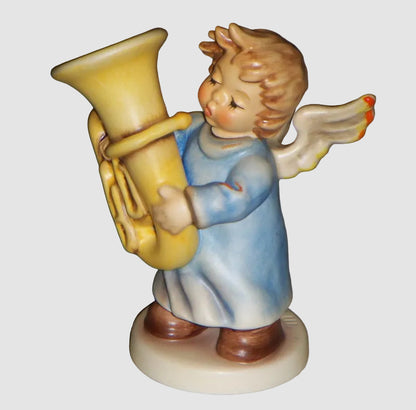 "Heavenly Hubbub" Goebel Hummel Figurine #2096/P - Angel With Tuba (4")