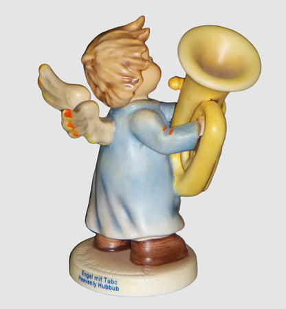 "Heavenly Hubbub" Goebel Hummel Figurine #2096/P - Angel With Tuba (4")