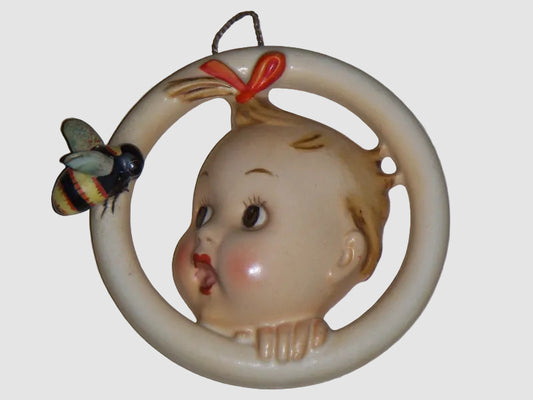 Goebel Hummel Ba-Bee Ring Girl Wall Plaque 30 0B TMK1 Crown Mark Reinhold Unger Hummel Rings Bumblebee Baby Vintage Germany Porcelain