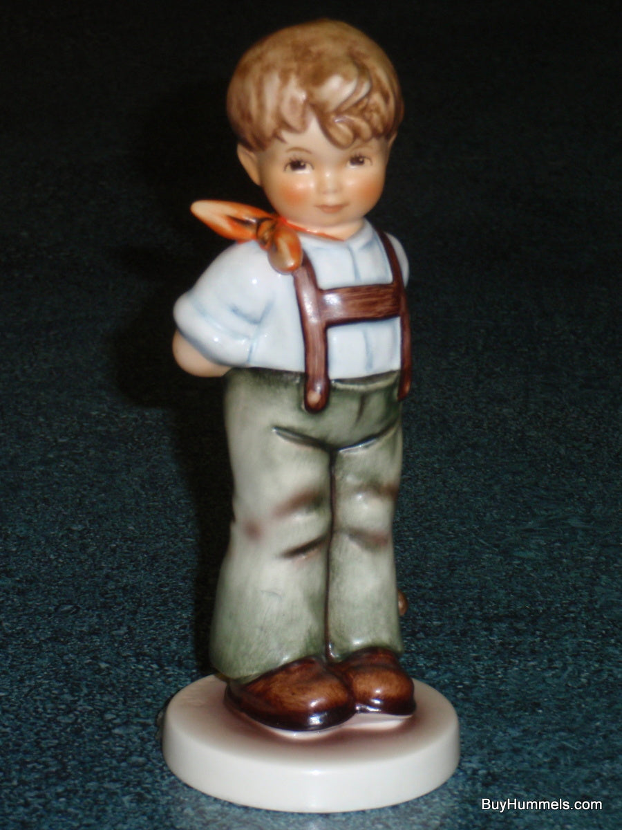 "I Didn't Do It" Goebel Hummel Figurine #626 TMK7 - Little Boy With Bow - CUTE!