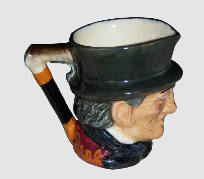 Royal Doulton John Peel Mini Character Jug D6130 Top Hat Riding Crop Harry Fenton English Hunter Vintage English Bone China Glossy Finish