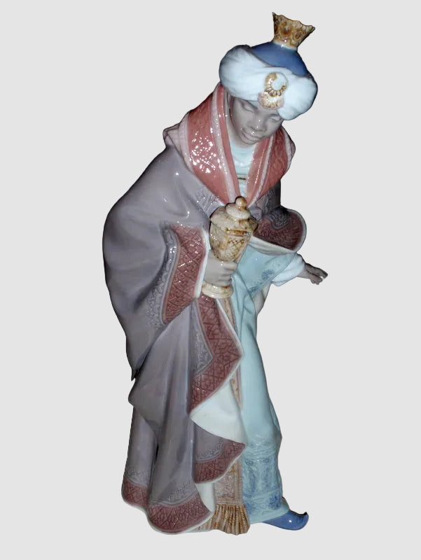Lladro King Baltasar Figurine 1425 Nacimiento Nativity Large Wise Man Vintage Spain Fine Porcelain