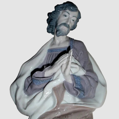 Lladro Saint Joseph Figurine 01386 San Jose Nacimiento Salvador Furió Nativity Scene Vintage Spain Porcelain