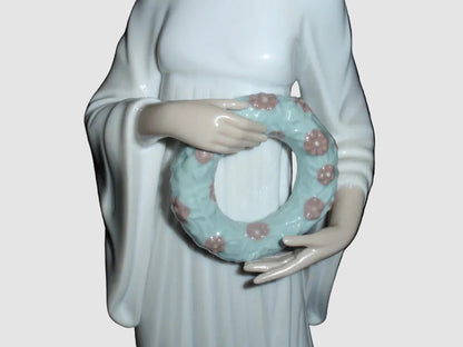 "Unity" Lladro Figurine #6377 - Lady with Wreath (14.25")