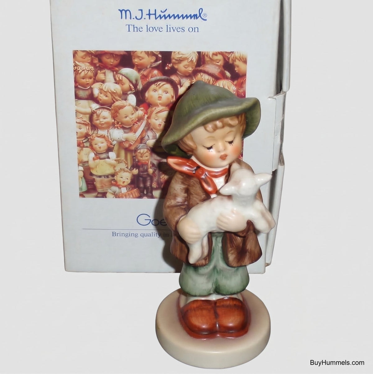 Goebel Hummel Lost Sheep Figurine 68 2/0 TMK7 Final Issue Schäferbub Arthur Moeller Boy Lamb Original Box Vintage Germany Porcelain