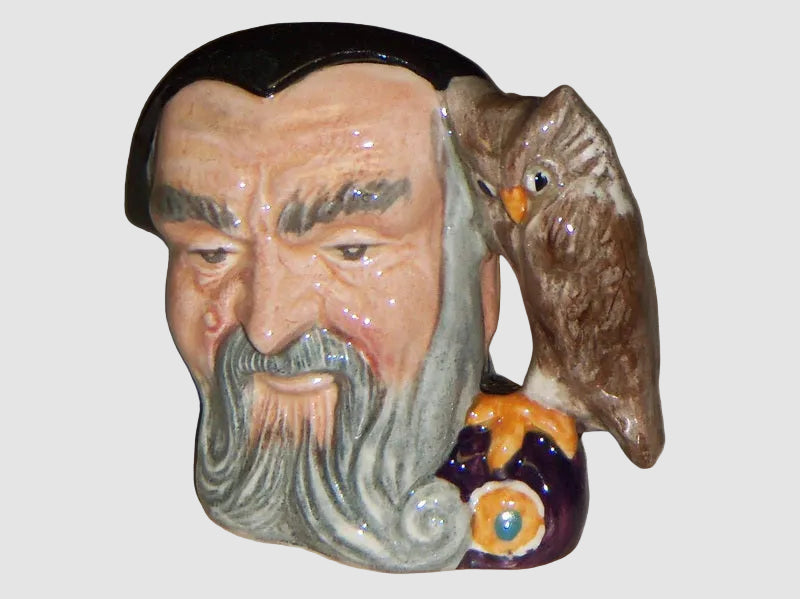 "Merlin" Royal Doulton Character Toby Jug D6543 - Miniature Version (2.5")