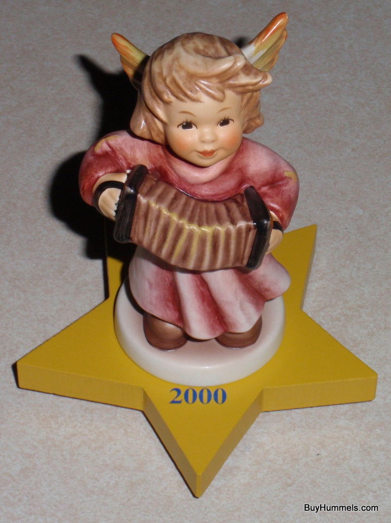 Goebel Hummel 2096/H Millennium Bliss Annual Angel Playing Accordion Figurine
