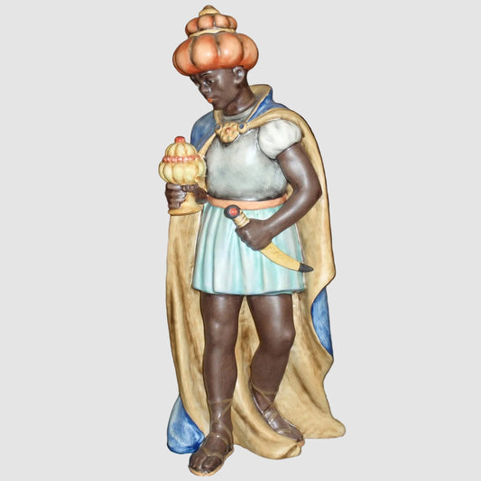 Goebel Hummel Jumbo Nativity Moor King Figurine 260 N Gerhard Skrobek Wise Man Large Vintage Germany Porcelain