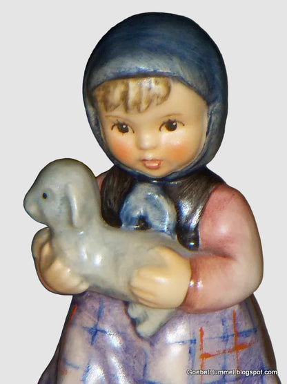 Goebel Hummel 661 My Little Lamb Girl Holding Lamb Figurine
