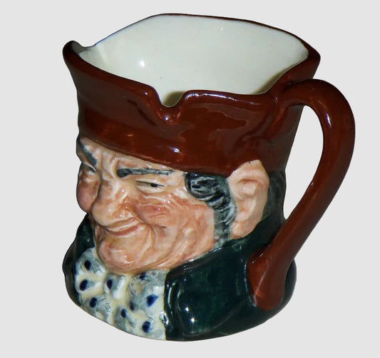 Old Charley Royal Doulton Character Toby Jug D6046 Small Version Charles Noke Vintage England Ceramic Collectible