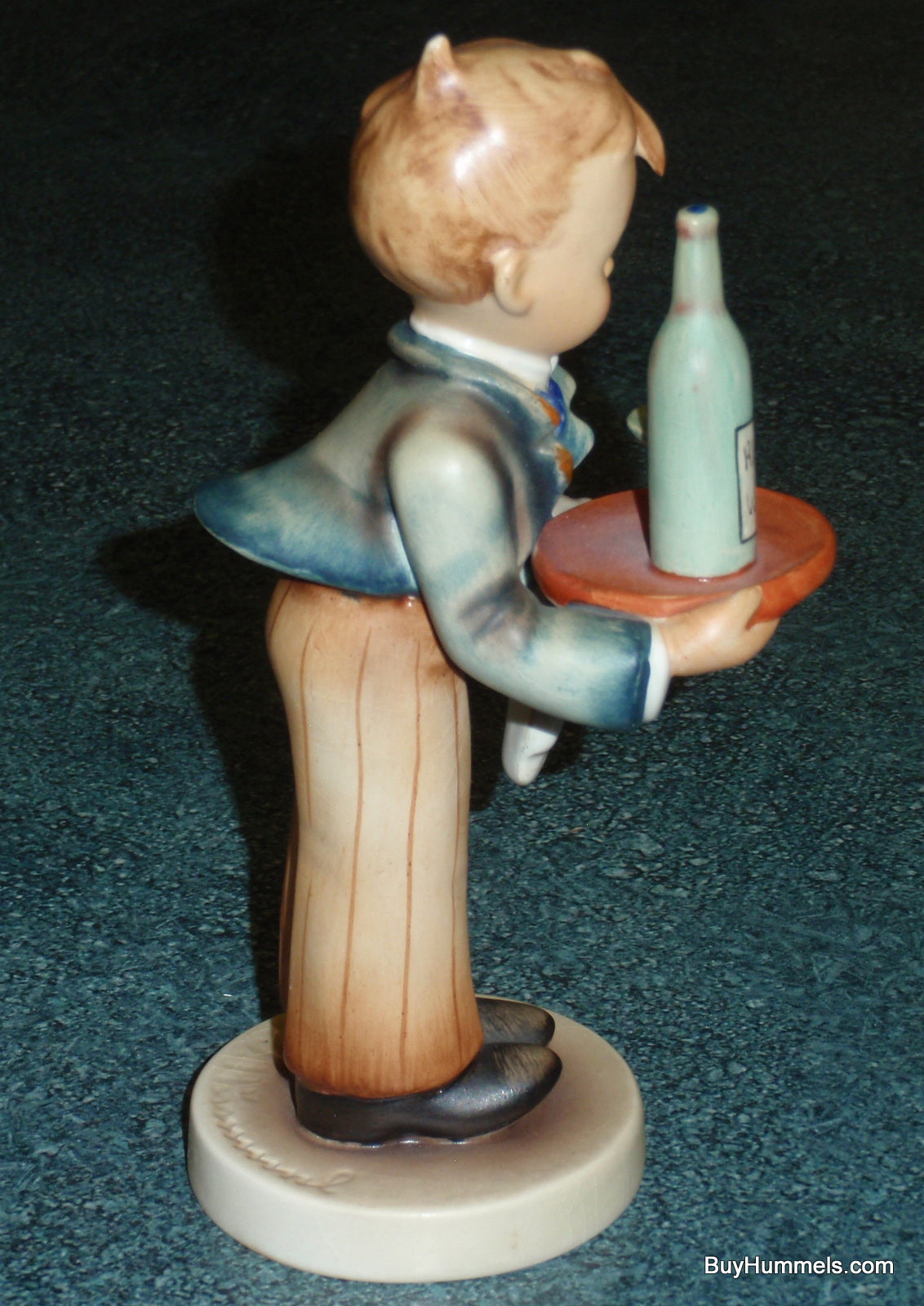 "Waiter" Goebel Hummel Figurine #154/0 TMK2 Full Bee - Vintage 1950s