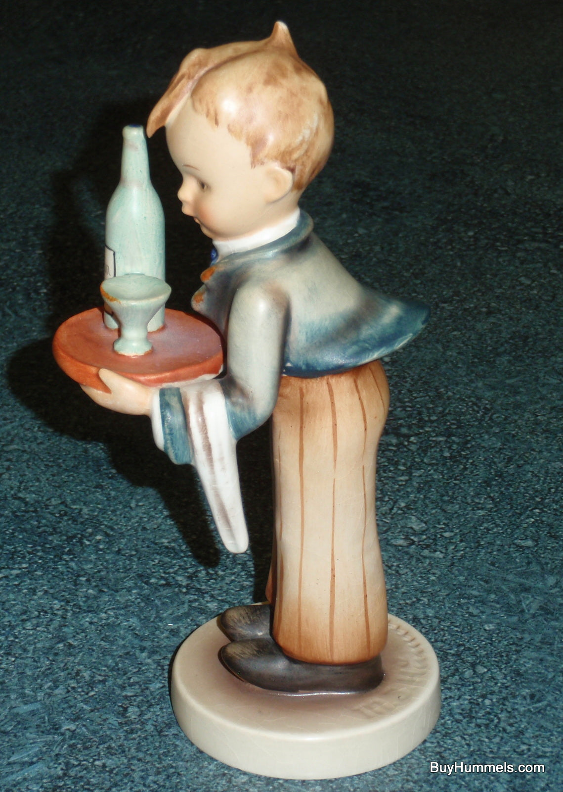"Waiter" Goebel Hummel Figurine #154/0 TMK2 Full Bee - Vintage 1950s
