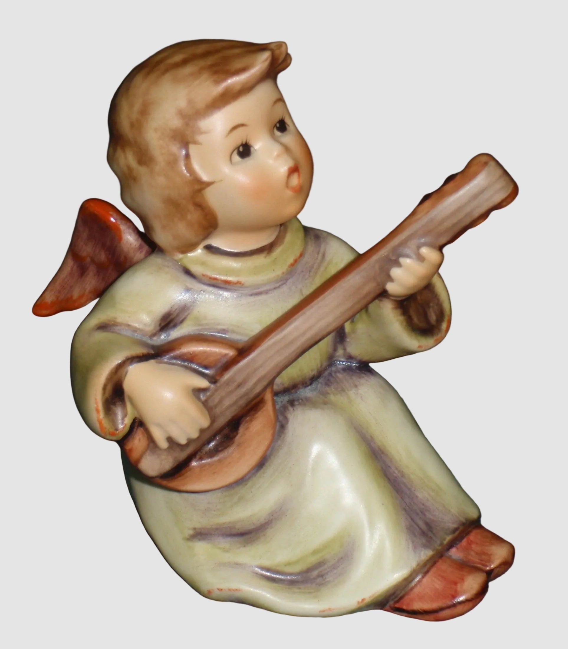 Sounds Of The Mandolin Goebel Hummel Angel Figurine #438 From Germany