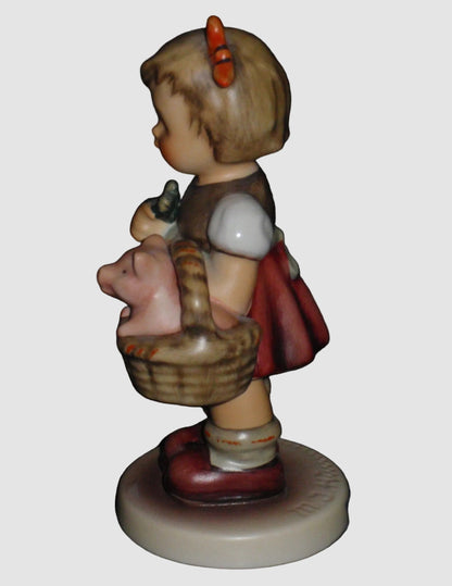 "Good Luck Charm" Goebel Hummel Figurine #2034 - Girl & Piglet (4.25")