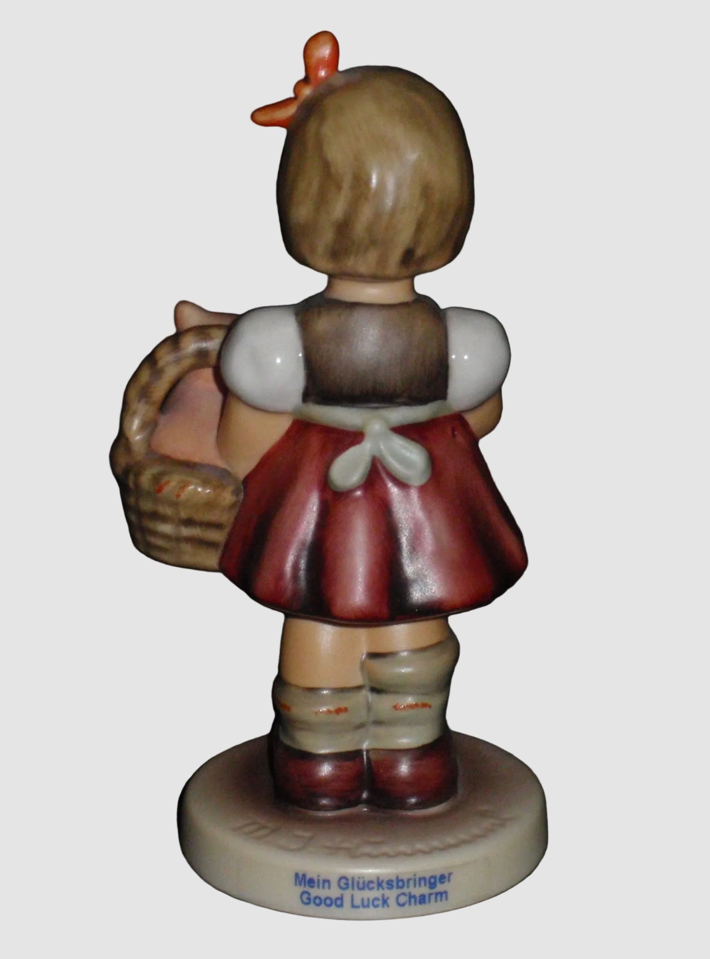 "Good Luck Charm" Goebel Hummel Figurine #2034 - Girl & Piglet (4.25")