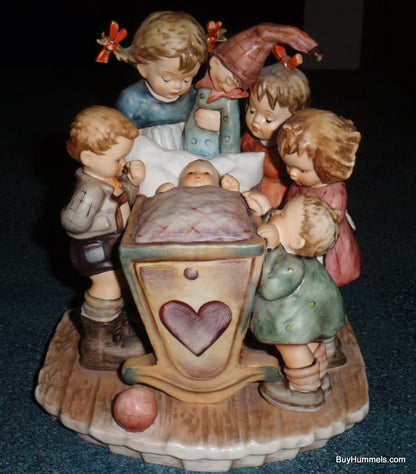 "Rock-A-Bye" Goebel Hummel Figurine #574 TMK7 Century Collection - Children Around The New Baby!