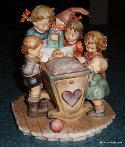 "Rock-A-Bye" Goebel Hummel Figurine #574 TMK7 Century Collection - Children Around The New Baby!