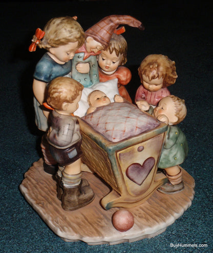 "Rock-A-Bye" Goebel Hummel Figurine #574 TMK7 Century Collection - Children Around The New Baby!