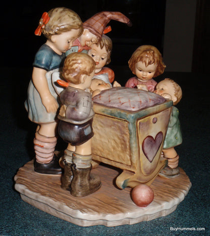 "Rock-A-Bye" Goebel Hummel Figurine #574 TMK7 Century Collection - Children Around The New Baby!